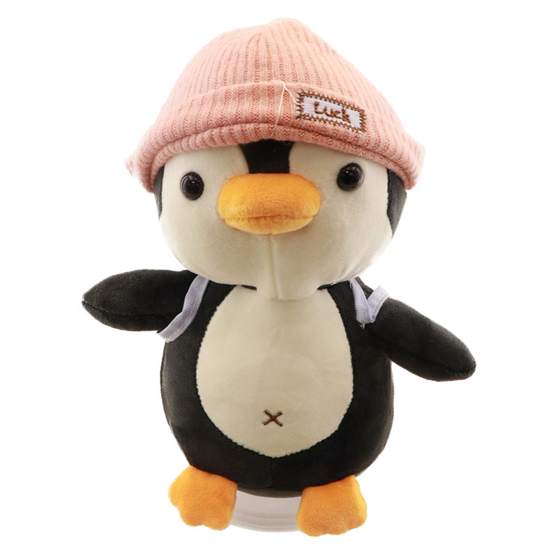 عروسک پنگوئن کلاه دار 